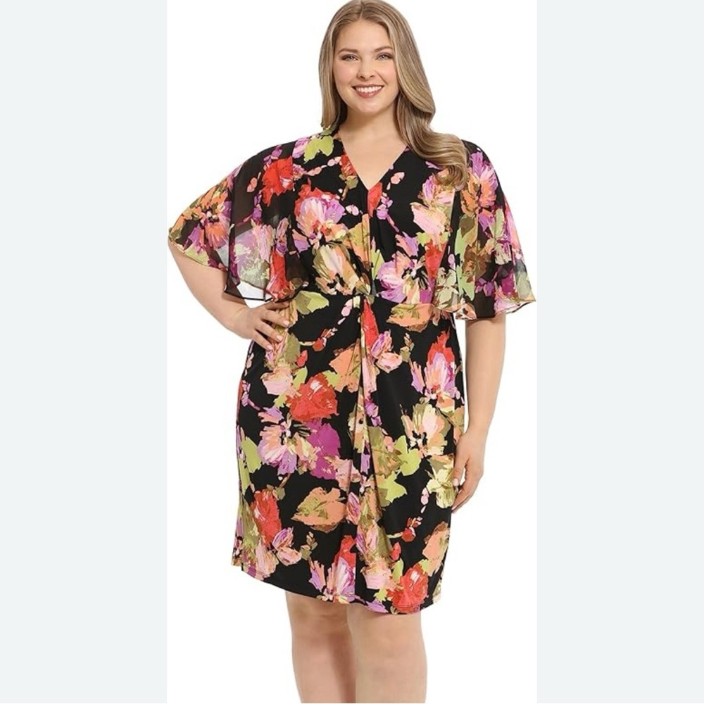 London Times Multicolor Floral‎ Dress